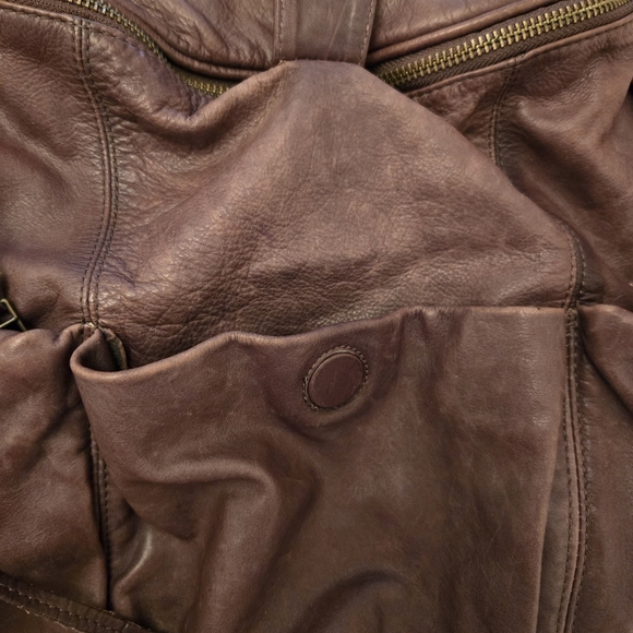 Vintage Latico Brown Leather Backpack Bag Purse With Tassels - Picture 9 of 13